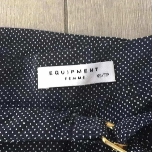 Equipment 100% silk polka dot high waist short - Picture 4 of 5